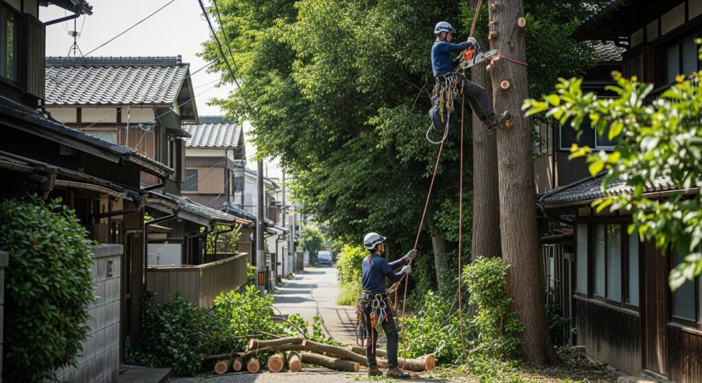 高所作業車が入れない現場の伐採は可能？代替手段と注意点を解説