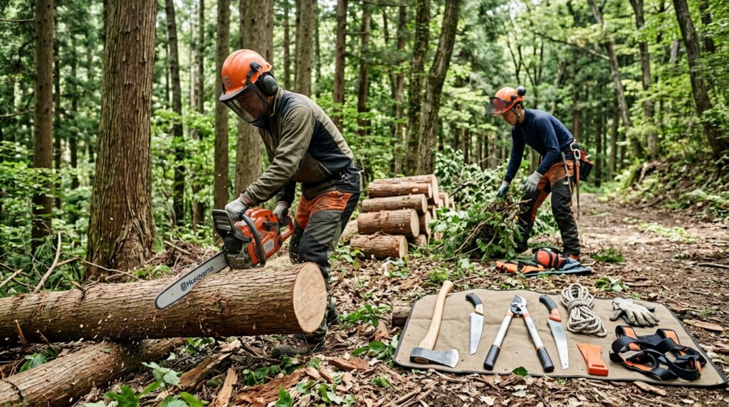 伐採作業で必要な道具とは？プロと素人の違いを解説