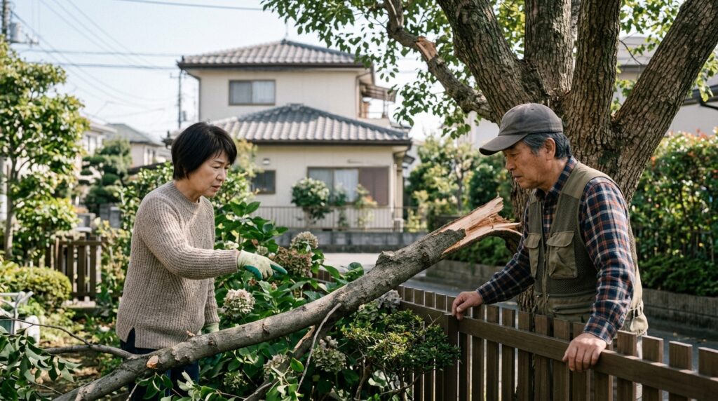 木の枝が隣家に落ちたらどうなる？責任と対処法を解説