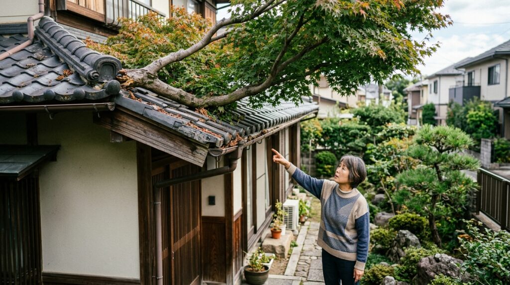 木が屋根に当たっている状態は危険？放置するリスク