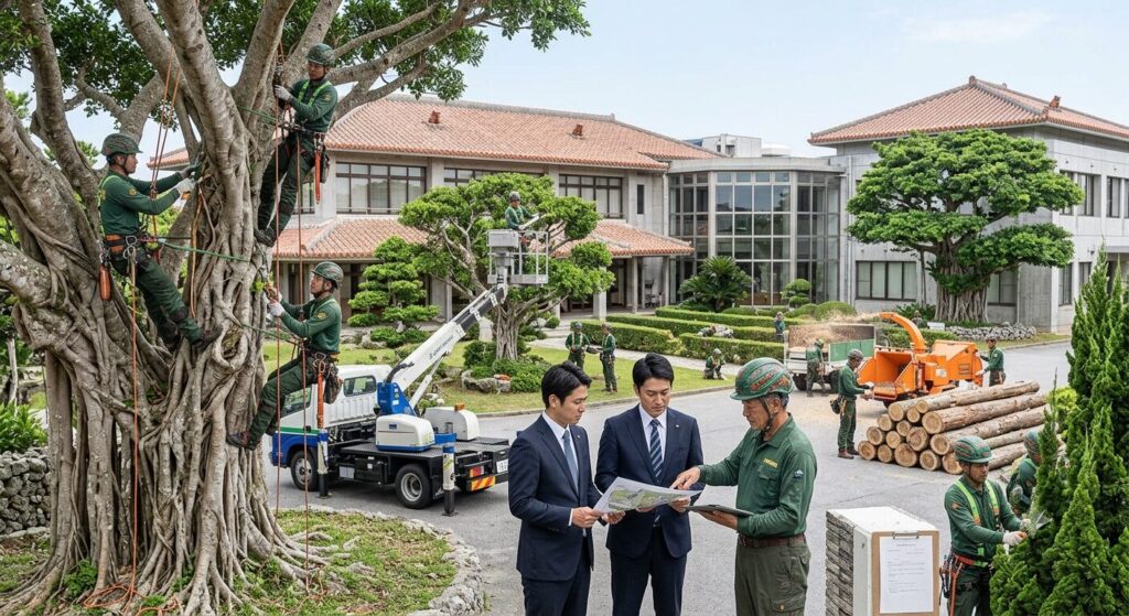 法人の樹木管理を継続で頼むには？施設・工場の伐採契約の考え方