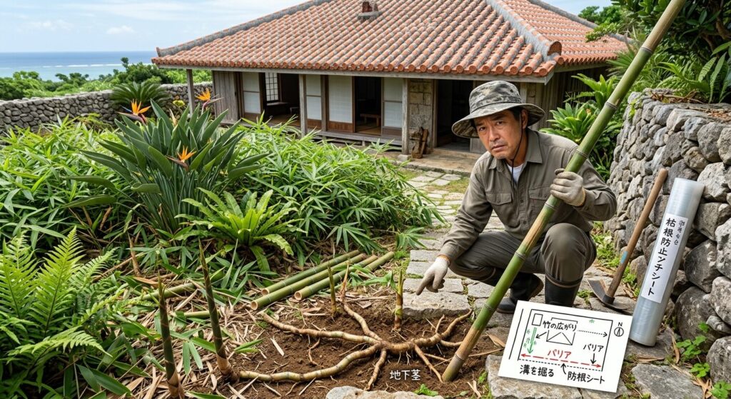 敷地に竹が広がって困る沖縄の家へ？根絶が難しい理由と現実的な対処法
